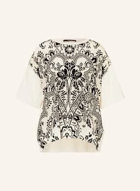 Weekend Max Mara T-Shirt Pampas Z Mieszanki Materiałów weiss