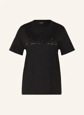 Weekend Max Mara T-Shirt Vello Z Cekinami schwarz