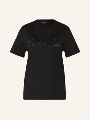 Weekend Max Mara T-Shirt Vello Z Cekinami schwarz
