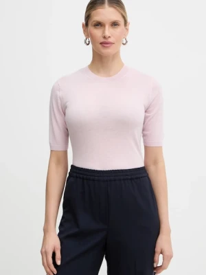Weekend Max Mara t-shirt wełniany MAREA różowy