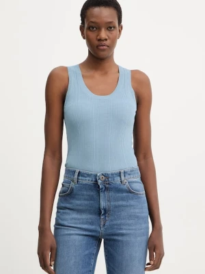 Weekend Max Mara top damski z wiskozą COSE niebieski