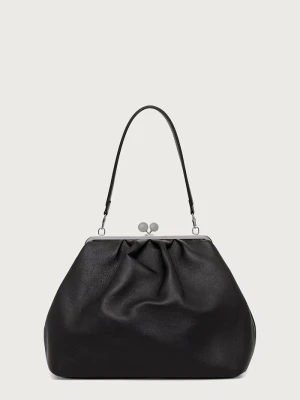 Weekend Max Mara torebka shopper damska skórzana WKABAMBOLA czarny