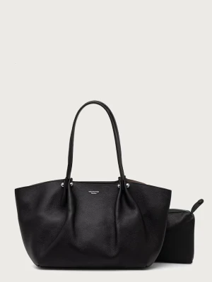Weekend Max Mara torebka shopper damska skórzana WKASATIRA czarny