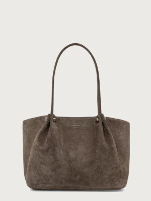 Weekend Max Mara torebka shopper damska zamszowa WKAPESI szary