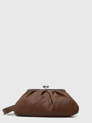 Weekend Max Mara torebka skórzana kolor brązowy