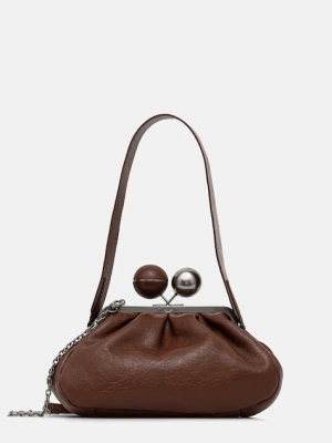 Weekend Max Mara torebka skórzana LECITO kolor brązowy 2525516075600