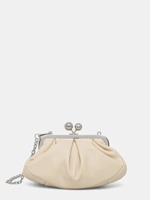 Weekend Max Mara torebka skórzana PRATI kolor beżowy 2525516204600