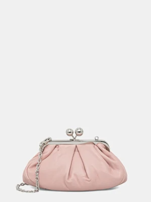 Weekend Max Mara torebka skórzana PRATI kolor różowy 2525516204600
