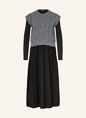 Weekend Max Mara Zestaw Ebro: Sukienka Plisowana I Bezrękawnik schwarz