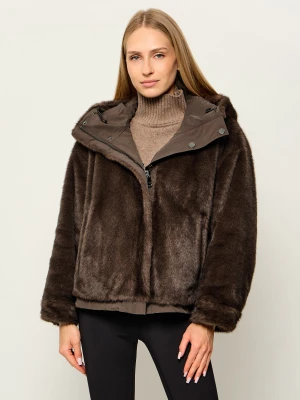 Weekend MaxMara Dwustronna kurtka Wkdzanna | Relaxed fit | shearling brązowy