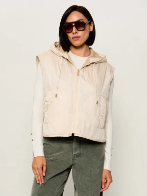 Weekend MaxMara Dwustronny bezrękawnik Wkdaccenni | Loose fit | z dodatkiem wełny beżowy