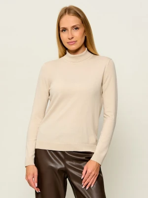 Weekend MaxMara Golf Wkdkiku | Regular Fit | z dodatkiem jedwabiu i wełny beżowy