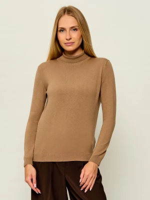 Weekend MaxMara Golf Wkdkiku | Regular Fit | z dodatkiem jedwabiu i wełny brązowy