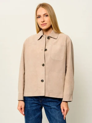 Weekend MaxMara Kurtka Wkdghiera | Regular Fit | zamsz beżowy