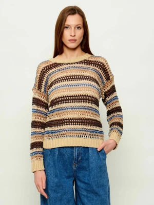 Weekend MaxMara Lniany sweter Wkdonirica | Regular Fit brązowy