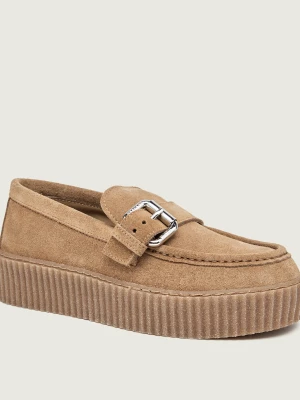 Weekend MaxMara Loafersy Wkanavetta | zamsz