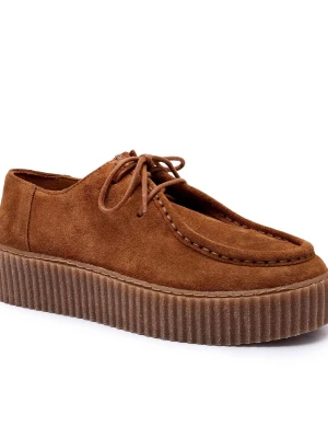 Weekend MaxMara Mokasyny KAPOK | zamsz brązowy