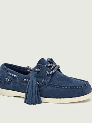 Weekend MaxMara Mokasyny WKADOCKSIDE | zamsz granatowy