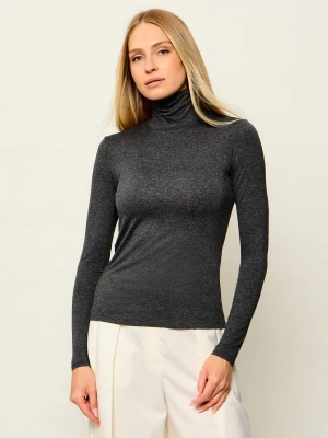 Weekend MaxMara Półgolf Wkdmultif | Slim Fit grafitowy