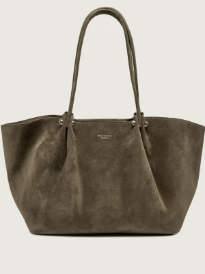 Weekend MaxMara Shopperka + saszetka Wkapesi | zamsz beżowy