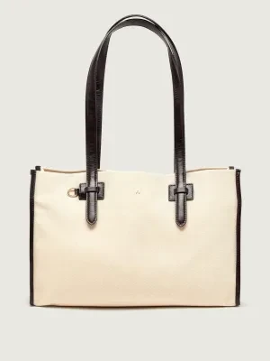 Weekend MaxMara Shopperka WKACANDORE | z dodatkiem skóry