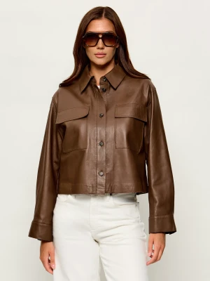 Weekend MaxMara Skórzana kurtka Wkdpiovra | Cropped Fit