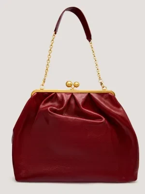 Weekend MaxMara Skórzana shopperka Pasticcino MIRTE