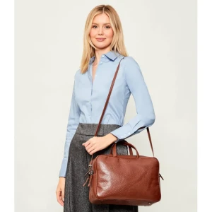 Weekend MaxMara Skórzana torba na laptopa 10" PAL