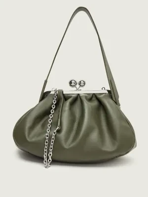 Weekend MaxMara Skórzana torebka na ramię CUBICO | Pasticcino