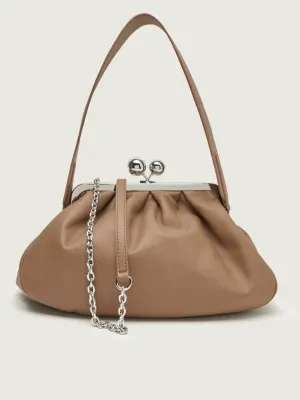 Weekend MaxMara Skórzana torebka na ramię CUBICO | Pasticcino