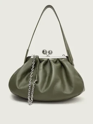 Weekend MaxMara Skórzana torebka na ramię CUBICO | Pasticcino