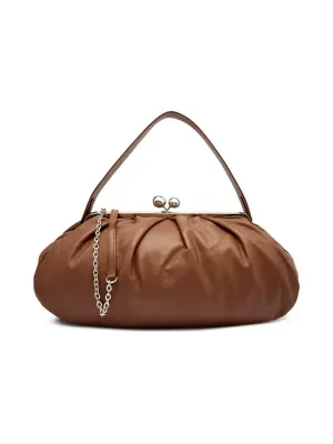 Weekend MaxMara Skórzana torebka na ramię Pasticcino