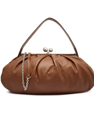 Weekend MaxMara Skórzana torebka na ramię Pasticcino PROVINO brązowy