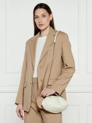 Weekend MaxMara Skórzana torebka na ramię PRATI Pasticcino