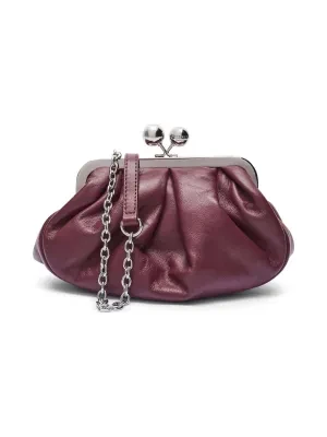 Weekend MaxMara Skórzana torebka na ramię PRATI Pasticcino