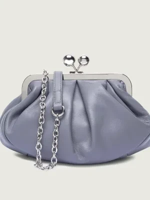 Weekend MaxMara Skórzana torebka na ramię PRATI Pasticcino