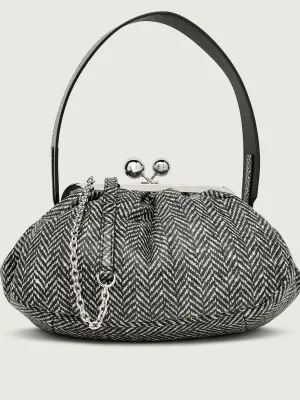 Weekend MaxMara Skórzana torebka na ramię RUBENS Pasticcino