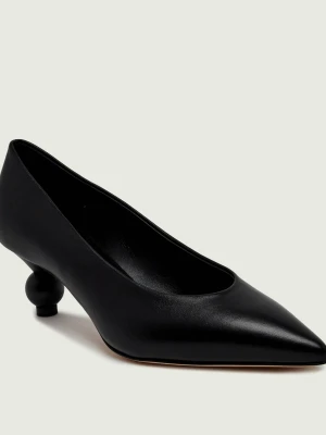 Weekend MaxMara Skórzane czółenka Pasticcino Renza czarny