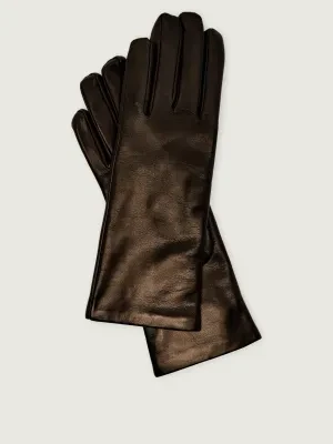 Weekend MaxMara Skórzane rękawiczki SENAPESHORT | z dodatkiem wełny