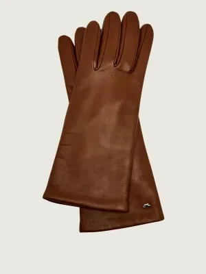 Weekend MaxMara Skórzane rękawiczki SENAPESHORT | z dodatkiem wełny