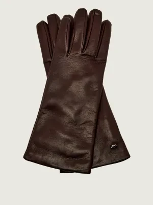 Weekend MaxMara Skórzane rękawiczki SENAPESHORT | z dodatkiem wełny