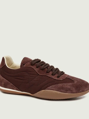 Weekend MaxMara Sneakersy Wkalancia | zamsz brązowy