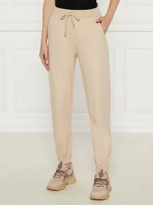 Weekend MaxMara Spodnie dresowe SAND | Relaxed fit | z dodatkiem wełny