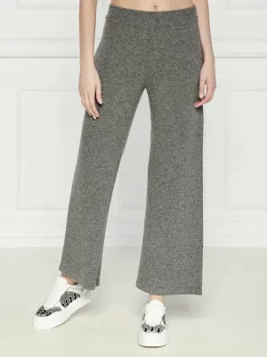 Weekend MaxMara Spodnie | Palazzo | z dodatkiem wełny