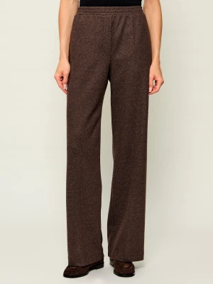Weekend MaxMara Spodnie Wkdeditta | Relaxed fit | z dodatkiem wełny brązowy