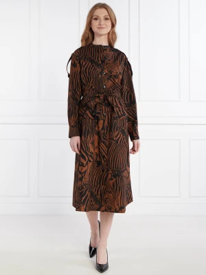 Weekend MaxMara Sukienka z paskiem UNIONE brązowy