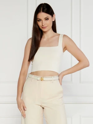 Weekend MaxMara Top Tresa | Cropped Fit beżowy