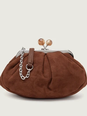 Weekend MaxMara Torebka na ramię Wkavalois Pasticcino | zamsz brązowy