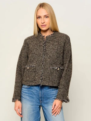 Weekend MaxMara Wełniana kurtka Wkdvento | Loose fit brązowy