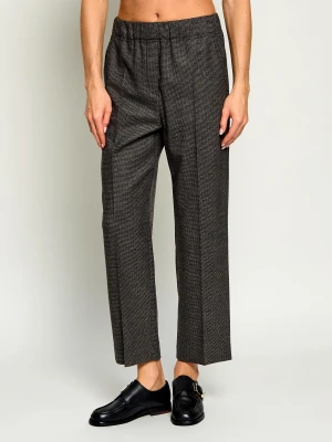 Weekend MaxMara Wełniane spodnie Wkdhateley | Regular Fit grafitowy